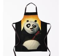 Famgem Kung Fu Panda Grill Apron - Waterproof, Breathable Kitchen BBQ Chef Apron, Adjustable Neck, 21x29 in
