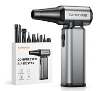 Famgoods Compressor Air Duster, Super Power Cordless Electric Air Duster, 180000RPM 3-Gear Adjustable Mini Blower with LED Light for Keyboard, Car, Electronics