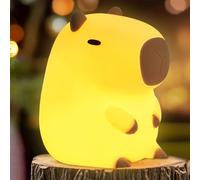 FAMIDUO Capybara Night Light for Kids, Cute LED Squishy Novelty Animal Light Lamp, 2 Levels Dimmable Nursery Bedroom Capybara Light, Rechargeable Touch Lamp, Dorm Decor, Babys,Boys & Girls Gifts