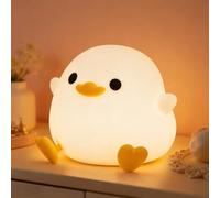 FAMIDUO Duck Lamp, Cute DoDo Duck Night Light, Dimmable Ducky Night Lamp, Silicone LED Squishy Nursery Nightlight for Kids, Rechargeable Bedside Touch Animal Lamp, Dorm Decor Xmas Gift Toy for Kids