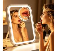Famihomii Lighted Makeup Mirror 30X Magnifying Vanity Mirror with Light