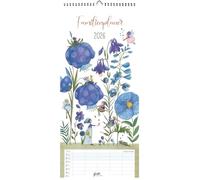 Familienplaner Akelei 2026: Mohnblüten