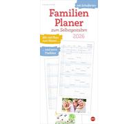 Familienplaner zum Selbstgestalten 2026: Blanko-Kalender zum Basteln mit extra Titelblatt für eine persönliche Gestaltung und viel Platz für Notizen. Familien-Kalender 2026. 21 x 45 cm.
