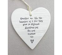 East of India Porcelain Heart - Families are like the branches of a tree.