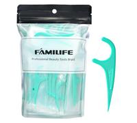 FAMILIFE Individually Wrapped Floss Picks, 100PCS Mint Dental Floss Cleaner, Tooth Picks Flossers with Portable Individual Packaging, Sticks Helps to Fight Tooth Decay and Keep Your Teeth Clean