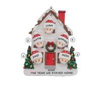 (Family 5) Christmas Tree Ornament 2020 Family Xmas Lockdown