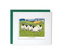 "Family Album" Mounted Greeting Card by Thomas Joseph - Whimsical Sheep Range