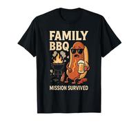 Family BBQ - Mission Survived | Funny Summer Cookout Graphic T-Shirt