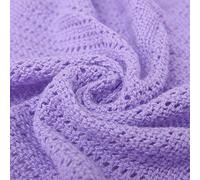 Family Bedding® -100 Percent Pure Cotton - Extra Soft & Cozy Cellular Blanket & Throws -Double Bed-230x230cm. (Purple)