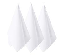 Family Bedding 12 Pack Ladies 100% Cotton Plain White Handkerchiefs With Satin Stripe Border