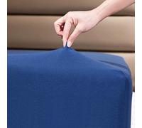 Family Bedding Cotton Jersey Single Bed Fitted Sheet, 100 cm x 200 cm, Navy