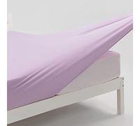 Family Bedding Lilac Fitted Sheet Single | Toddler Bed Sheet Fitted Jersey | Bedspreads Single Size 4 Way Stretch Lilac Sheet | Breathable Bed Sheet. (Single (100x200cm).