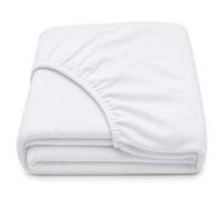 Family Bedding Mini Cot Fitted Sheet 100x50cm - White, Soft Jersey Cotton Bedding for Compact Baby Beds