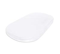 Family Bedding Moses Basket Sheets Fully Fitted - 75 x 30 Moses Basket Bedding - Hypoallergenic Baby Pram Sheets Bedding Elasticated Breathable Easy Care (Single Pack, White)