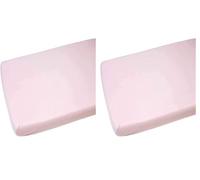 Family Bedding Next to Me Crib Fitted Sheet For Chicco | Next2me Fitted Sheet 51x85cm| Jersey Soft Bedsheet Hypoallergenic Elasticated Breathable Fitted Cot Sheet (Single Pack, Pink) (Pack of 2)