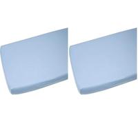 Family Bedding Next to Me Crib Fitted Sheet For Chicco | Next2me Fitted Sheet 51x85cm| Jersey Soft Bedsheet Hypoallergenic Elasticated Breathable Fitted Cot Sheet (Single Pack, Blue) (Pack of 2)