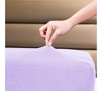 Family Bedding Single Sheet Fitted - Toddler Bed Sheets Fitted Deep Pocket - Soft Jersey 100% Cotton 4 Way Stretch Lilac Bedding - Shrinkage and Fade Resistant. (Single (100x200cm), Lilac).