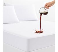 Family Bedding Waterproof King Mattress Protector - Soft Cotton Terry Surface, Extra Deep Fitted Bed Cover & Topper Style 160×200 cm.