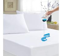 Family Bedding Single Mattress Protector-Waterproof Mattress Protector Single, 100% Cotton Fabric Surface Mattress Cover, Waterproof Bed Cover, Anti Allergy, Bed Bug Proof【Single Size - 90 x 200+25cm】