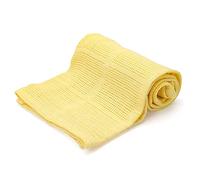 Family Bedding Yellow Cotton Cellular Blanket - Single Bed | Reversible Lightweight Thermal Throw | Soft Traditional Design (180 x 230 cm)