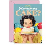 Family Birthday Card, Did Somesone Say CAKE