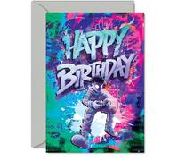 Family Birthday Card - Epic Gamer - Happy Birthday Card for Family from Colleague Friends, A5 Epic Gamer Bday Greeting Cards