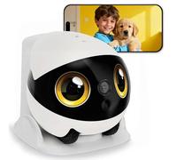Family Bot, Ai Intelligent Mobile Robot, 2.5K Indoor Pet Cam with Custom Face Image, Pet Camera with Night Vision, Smart Cruise,self-charging, 2-Way Audio white