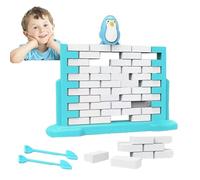 Family Brick Game - Wall Building Set, Parent-Child Interactive Toy, Skill Development Activity With Fun Challenge Feature | Exciting Play For Kids Teens Adults Home Travel Party Entertainment Use