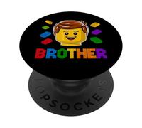 Family Brother Master Builder Building Brick Blocks Boy Kids PopSockets Adhesive PopGrip