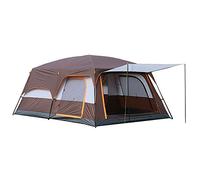 Family Camping Tent,Tent Octagon with Three Doors,3-4 Person Family Camping Tent with 360° Panoramic ViewStable Steel Pole Construction,Brown,S (Dark Green S) Hello