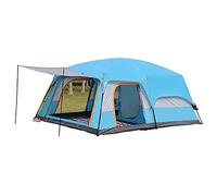Family Camping Tent,Tent Octagon with Three Doors,3-4 Person Family Camping Tent with 360° Panoramic ViewStable Steel Pole Construction,Brown,S (Dark Green S) Hello