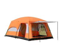 Family Camping Tent,Tent Octagon with Three Doors,3-4 Person Family Camping Tent with 360° Panoramic ViewStable Steel Pole Construction,Brown,S (Dark Green S) Hello