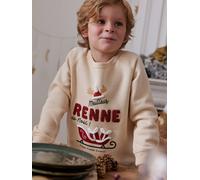 Family Capsule Collection "Meilleur Renne de Noël" Sweatshirt for Kids vanilla