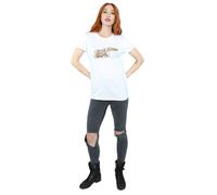 Family Car Distressed Cotton Boyfriend T-Shirt The Flintstones White S