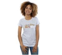 Family Car Distressed Cotton T-Shirt The Flintstones Grey L