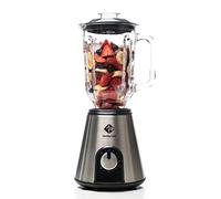 Family Care Glass Blender, American Blender 1000W, Stainless Steel Base, 6 Titanium Blades, 7 Speeds with Ice Crusher Function, Glass Cup 1.5 Litres