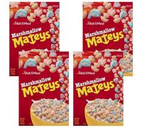 Family Cereals Bundle with Malt O Meal Marshmallow Mateys 320g - 4 Pack | Sugar Frosted Whole Grain Oat Cereal with Marshmallows.