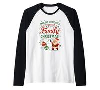 Family Christmas 2025 Making Memories Funny Xmas Pajamas Raglan Baseball Tee