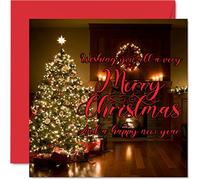 Family Christmas Cards for Women Men - A Very Cosy Christmas - Happy Xmas Card To All The family Sister Brother Cousin Uncle Auntie, 145mm Single Greeting Cards Gift