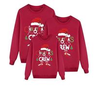 Family Christmas Jumper Matching Reindeer Snowflake Xmas Tree Long Sleeve Round Neck Novelty Pullovers for Men Women Kids 02