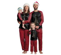 Family Christmas Matching Pajamas Set Christmas Pyjamas Sets for Family Mens Womens Printed Xmas Matching Pyjama Comfortable His and Hers Pjs Loungewear for Women Men Kids Baby (Red #2, 100/4Y)