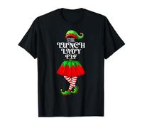 Family Christmas Matching Pajamas The Lunch Lady Elf Xmas T-Shirt