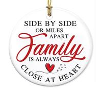 Family Christmas Ornaments Gifts - Handmade Ceramic presents for Mom, Dad, Grandma, Grandpa, Brother, Sister, Festive Xmas Tree Decoration Bauble Keepsake,Long Distance Gifts - Ideal