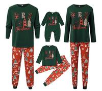 Family Christmas Pajamas Matching Sets, 2025 Merry Chrismas Letters Graphic Xmas Matching Pjs for Couples Autumn Pjs Family Set Sleepwear Nightwear Loungewear