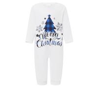 Family Christmas Pajamas Sets Long Sleeve Merry Christmas Pines Shirt Tops Long Plaids Pants Baby Romper Pet Outfits Christmas Matching Jammies for Adults Kids Xmas Sleepwear (Baby, 3-6 Months)