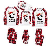 Family Christmas Pyjamas Set Alphabet Matching Xmas Pajama Sets Cute Funny Vacation Holiday Couple Initials Sleepwear Sets Christmas Pjs for Family