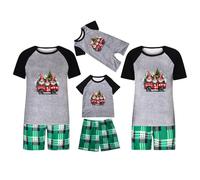 Family Christmas Pyjamas Set - Funny Gnome Print Pjs - Multicolor S