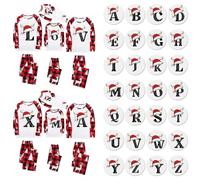 Family Christmas Pyjamas Set: Letter Printed Cartoon Matching Christmas Pjs for Family, Funny Cute Pajamas Comfortable Couple Matching Pjs, Xmas Sleepwear Nightwear Pajamas for Women Men Kids Baby