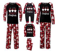 Family Christmas Pyjamas Set,Matching Family Christmas Pyjamas Set,Funny Couple Matching PJs Set,Xmas Sleepwear Nightwear for Women Men Kids Baby,Long Sleeve Loungewear Sleepwear Family Pajamas