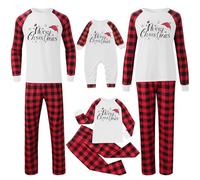 Family Christmas Pyjamas Set Matching Pyjamas for Couples Long Sleeve Soft Cotton Nightwear Sleepwear Cartoon Cute Loungewear Family Xmas Pjs for Women Men Kids Baby